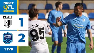 SD Family 1:2 Ұлытау | 1XBET QFL Бірінші Лига 2024 | 1 тур | Ойынға шолу, обзор матча 04.04.2024