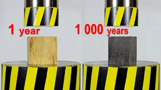 HYDRAULIC PRESS VS WOOD OF DIFFERENT AGES