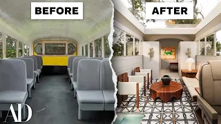 3 Interior Designers Transform The Same Abandoned School Bus | Space Savers | Architectural Digest
