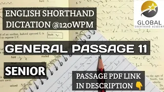 SHORTHAND ENGLISH SENIOR GENERAL SPEED_ UNKNOWN SPEED DICTATION | MODEL TEST ENGLISH HIGHER