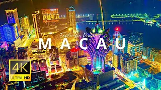 Macau, China 🇨🇳 in 4K ULTRA HD 60FPS at night by Drone