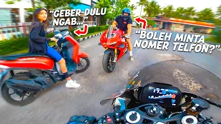 Ketika S1000RR & Ducati V4S Godain Cewek Cantik...