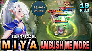 100% Deadly!! Miya Insane Lifesteal - Build Top 1 Global Miya ~ MLBB