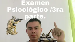 🇮🇹Examen Psicológico/3ra parte.