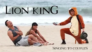 Singing the Lion King Song to Couples Dressed as Simba