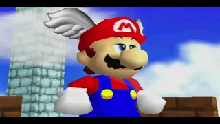 Super Mario 64 Wing Cap Slowed down to perfection