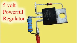 Make a Useful Fix 5 volt Powerful Regulator Using Mosfet Z44N Regulator