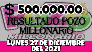 RESULTADO POZO MILLONARIO SORTEO #960 DEL LUNES 27 DE DICIEMBRE DEL 2021 /LOTERÍA DE ECUADOR/