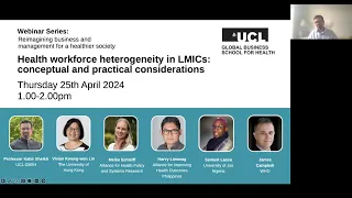 GBSH Webinar: Health workforce heterogeneity in LMICs: Conceptual and practical considerations