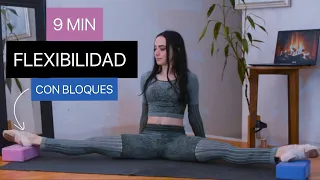 9 MIN FLEXIBILIDAD + FUERZA  / EJERCICIOS PARA ABDUCTORES / Con Bloques de Yoga