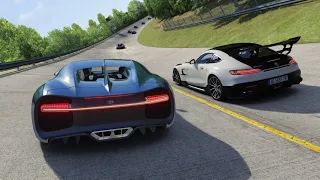 Bugatti Chiron vs Mercedes-Benz AMG GT Black Series at Monza Full Course