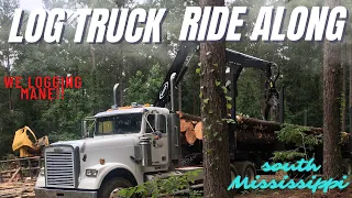 Log truck ride along 2022 a day in the life of a log truck driver