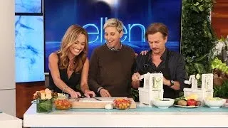 Ellen, Giada De Laurentiis and David Spade Cook... Sort Of