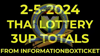 2-5-2024 THAI LOTTERY 3 UP TOTALS. By, InformationBoxTicket