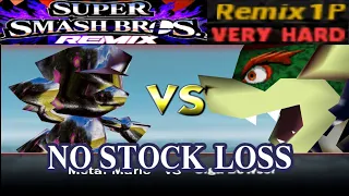 Smash Remix HD Textures Gameplay- Remix 1p Mode Metal Mario (Very Hard) No Stock Loss