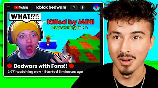 He RAGEQUITTED after i STREAMSNIPED HIM in Roblox BedWars!