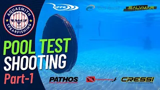 [AQUASMITH] Speargun Pool Test Shooting! [PART 1]