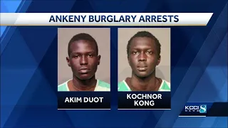 Ankeny police make 2 arrests in 2-month car burglary spree