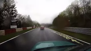 Nürburgring Nordschleife Kallenhard Crash under wet conditions