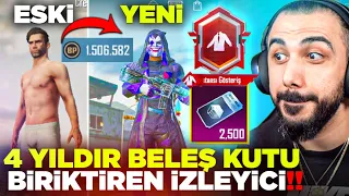 4 YILDIR KUTU BİRİKTİREN İZLEYİCİMİN 0 HESABINI FULLEDİK!! DESTANSI GÖSTERİŞİ ALDIK | PUBG MOBILE