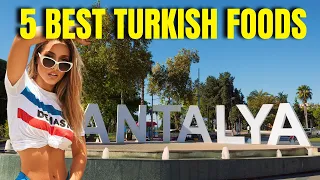 Antalya Best Turkish Street Food Tour April | 4k | En iyi türk yemeği