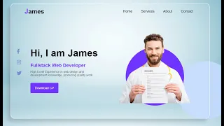 Create personal portfolio website using only HTML & CSS | step by step