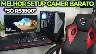 SETUP GAMER BARATO POR R$3900, COM TUDO! PC, MONITOR, CADEIRA E MAIS! *com testes* (semana 08)