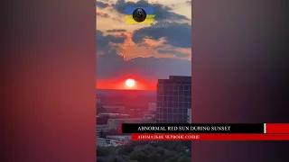 Real UFO Sightings || Strange Phenomena in the Sky || OVNI 2024 || Abnormal red Sun during sunset