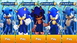 Sonic Dash - Sonic vs Sonic.EXE vs Movie Sonic defeat All Bosses Zazz Eggman All Characters Unlocked