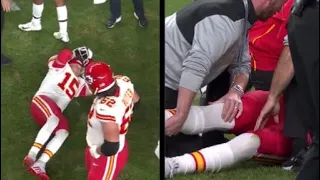 Patrick Mahomes KNEE INJURY, Trainer Pops Knee! (WARNING)