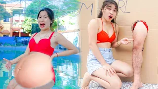 MISS ATM GIRL PRANK BATTLE NERF Boss Nerf Guns Squad Crime DOCTOR PREGNANT PRANK WAR | LTN Nerf War