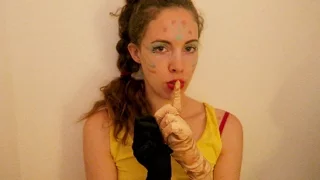 Alien Implant Roleplay With Face Touching, Unintelligible whispering, Light, Scratching - ASMR