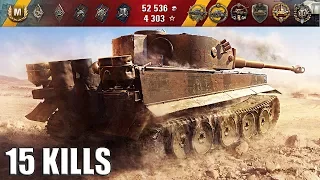 15 фрагов за бой world of tanks 🌟🌟🌟  Tiger 131 лучший бой wot