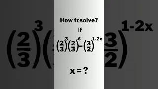 A Nice Maths Exponential Problem • Find x=? #shorts #olympiad #mathematics #maths #matholympiad