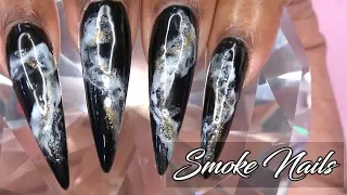 Polygel Nails Update Smoke Nails Infill and Redesign - Polygel Nail Tutorial