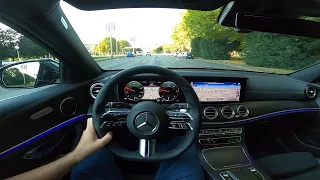 MERCEDES E-CLASS 2021 - POV test drive (PURE DRIVING & engine sound) AMG Line 220d