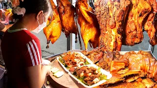 Father vs Daughter Stand Chopping Meat - Crispy Pork Belly & Braised Pork