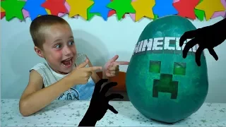 Огромное яйцо майнкрафт! Страшно! Рука вылезает из яйца! huge Minecraft egg and scary popping hand