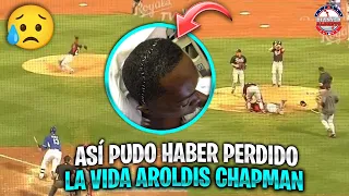 El día que AROLDIS CHAPMAN casi PIERDE LA VIDA tras PELOTAZO en la CARA | MLB