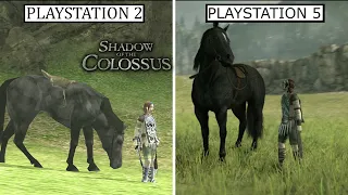 Shadow Of The Colossus PS2 VS PS5 Graphics Comparison Gameplay / PlayStation5 VS PlayStation 2/1440P