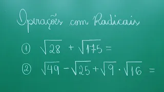 OPERAÇÕES COM RADICAIS - Professora Angela Matemática