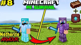 Minecraft Survival series  100 days New Netherite Armour episode #8  1.20 (pe) in Hindi