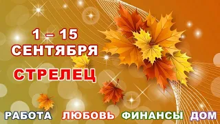 ♐ СТРЕЛЕЦ. 🍁 С 1 по 15 СЕНТЯБРЯ 2023 г. ✅️ Главные сферы жизни. 💫 Таро-прогноз ✨️