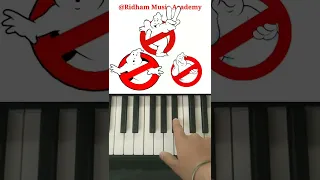 Ghostbusters - Theme Song Piano tutorial #shorts #piano piano cover