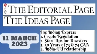 11th March 2023 | Gargi Classes The Indian Express Editorials & Idea Analysis | By R.K. Lata