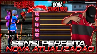 SAIU‼️A SENSI PERFEITA Para NOVA Atualização! MELHOR SENSIBILIDADE PARA SUBIR CAPA NO FREE FIRE!