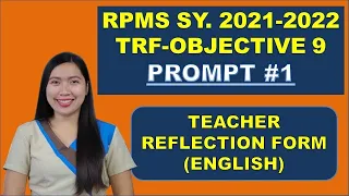 RPMS Objective 9 - TRF Prompt No.1 Free Download #rpms #deped