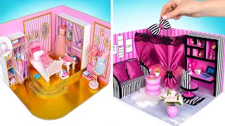 DUAS CASINHAS DE BONECA CHIQUES FEITAS DE PAPELÃO