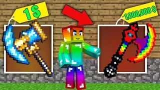 MINI GAME : CUỘC THI SỞ HỮU RÌU NOOB TEAM VIP ** RÌU TƯỞNG CÙI HÓA RA LẠI SIÊU VIP TRONG MINECRAFT ?