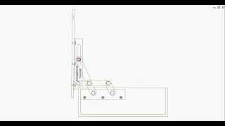 110 deg. concealed hinge of 6-bar linkage